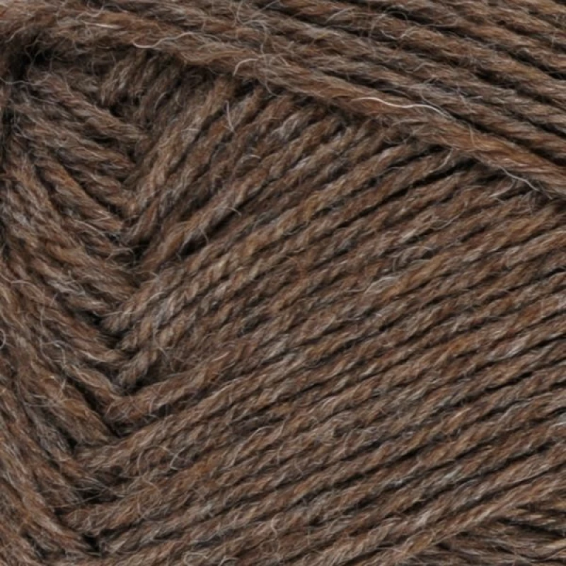 387 Mørk brun melert